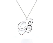 CALLIGRAPHIC 'B' INITIAL DIAMOND PENDANT — VIVAAN