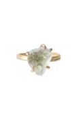 Aquamarine Stone Gold Ring