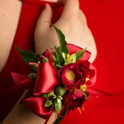 Red Wrist Corsage