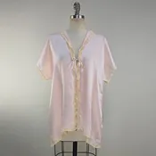 1930s Bed Jacket / Pink Silk Jacket / 1930s Blouse / Vintage Loungewear / Vintage Lingerie / Size Medium - Large