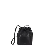*Mansur Gavriel Large Bucket Bag Smooth Leather Drawstring Top Closure Crossbody Bag w/Pouch