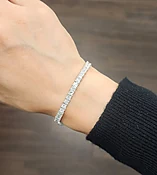 10.11 ct Princess Cut Diamond Tennis Bracelet — Hakimi Gem