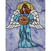 Angel with Mandolin Paper Pattern
