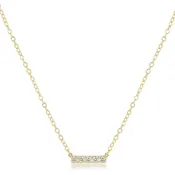 14kt Gold and Diamond Significance Bar Necklace - Five