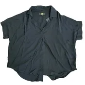 Black Button Blouse