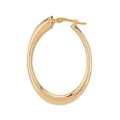 14k Gold Small Oval Snap Down Earrings