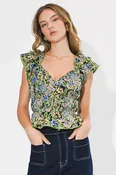 Adelyn Rae Dion Surplice Peplum Top