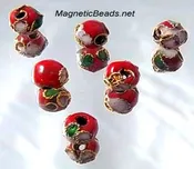 Cloisonne Accent Beads Red CLB-6-Red