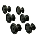 Rubbed Bronze Vintage Rustic Cabinet Door Knobs With In Round Ring By Muskoka Lifestyle Products USA 6-Pack (MUS910)