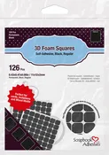 3D Foam Squares - Black, Regular by 3L Scrapbook Adhesives