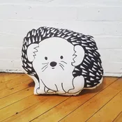 The Cutest Hedgehog ever throw pillow — Drumming Beetle