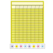 4 Piece Classroom Incentive Chart and Sticker Set - Vertical Yellow