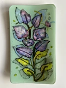 Botanical Platter #3 — Helios Fused Glass Studio