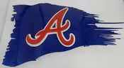 24" x 14" Atlanta Battle Worn Flag