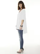 Boxie Tees 3/4 Sleeve Scoop Neck Tunic