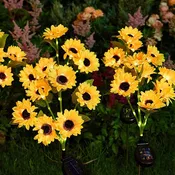 Solar Sunflower Garden Stake Lights for Patio, Lawn & Pathway