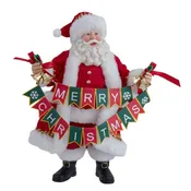 10.5" Fabrich&eacute;&trade; Santa Holding "Merry Christmas" Banner Garland