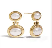 Elena Double Pearl Drop Earrings
