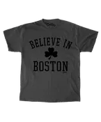 Believe In Boston - Classic Shamrock - Charcoal T-Shirt