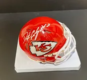 Kansas City Chiefs DUSTIN COLQUITT Signed RED Mini Helmet - BECKETT