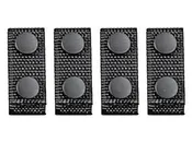Belt Keepers Kodra Black 2" Belts, Set of 4, Snap Close, Card