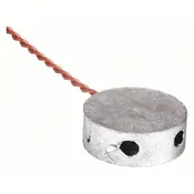 1F246 Lead Seal, Brass, Silver, PK100