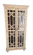 Carved Glass Door Cabinet