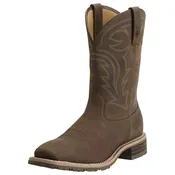 Ariat Men's Hybrid Rancher Waterproof Western Boots - Oily Distressed Brown