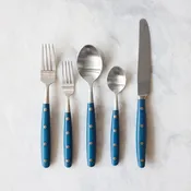 5 Piece Jones Blue Flatware