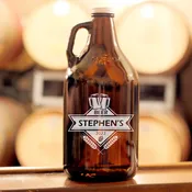 Barley &amp; Hops | Personalized 64oz Glass Growler