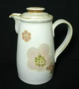 Denby Pottery Gypsy Pattern 9.5" Coffee Pot w/Lid Handcrafted England Stoneware