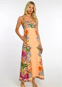 Annalisa Dress in Tapestry Peach