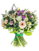 White Rose, Gerbera &amp;amp; Lily Bouquet