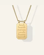 Kind Heart, Fierce Mind, Brave Spirit - Quote Necklace - Gold