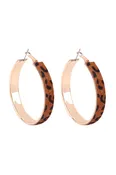 2" LEOPARD PRINT HOOP EARRINGS
