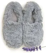 Intelex Curly Gray Warmies Cozy Plush Body Slippers
