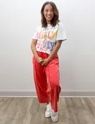 Born To Be Dilly Dally Oversized Graphic Tee in Ash