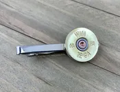 12 Ga Shotgun Shell Tie Clip, Silver Clip