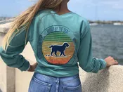 Buddy by the Sea Colorblock Stamp Long Sleeve T-shirt