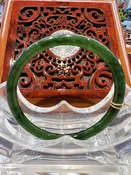 Real Hetian Jade Bangle  (Size: 53mm) #8004913