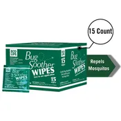 Bug Soother Natural Mosquito Repellent Wipes 15-count
