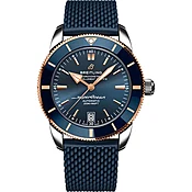 Breitling Superocean Heritage 42mm UB2010161C1S1 Stainless Steel & Rose Gold With Blue Rubber Watch Blue Dial 2024