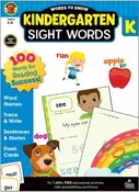 Kindergarten Sight Words Workbook Grade K CD-705234 — Teacher's Choice