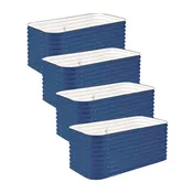 4-Pack Large Modular Metal Raised Garden Bed Kit - 29” Tall
