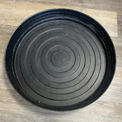 Deep Black Vinyl Heavy-Duty Plant Saucers - 21" diam. x 4"H