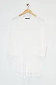¾ Sleeve Hi-Lo Shirttail Tunic