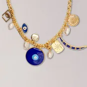 Celestial Evil Eye Charm Necklace