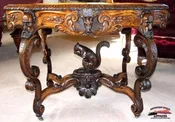 1850-60's Rosewood Alexander Roux Center Library Table