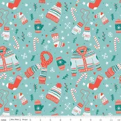 Ski Hill - Main - Aqua - Riley Blake Designs