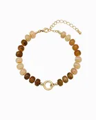 Autumn Marble Bead Clasp Bracelet